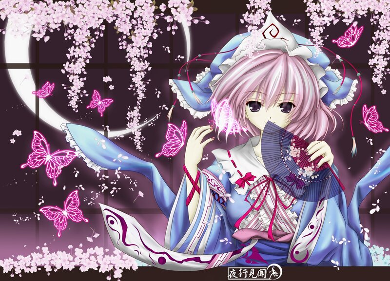 anime girl with cherry blossoms