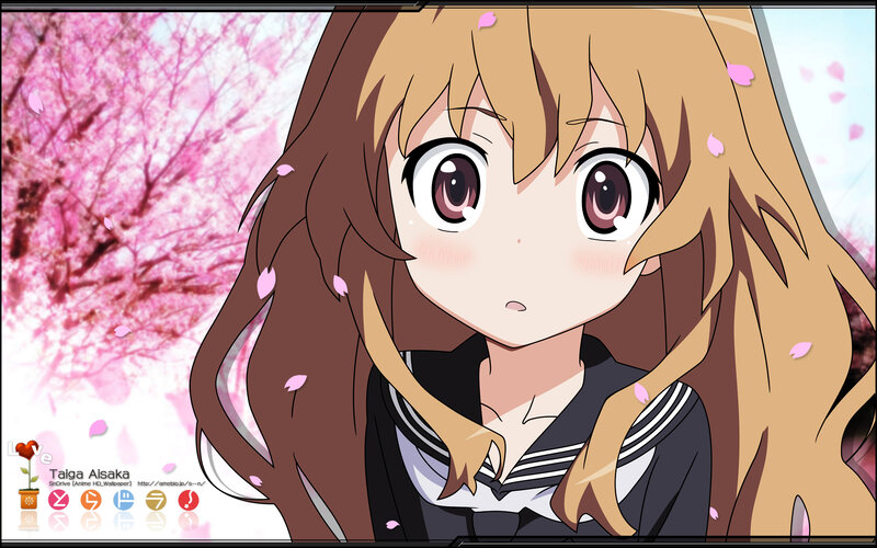 Anime girl with cherry blossoms