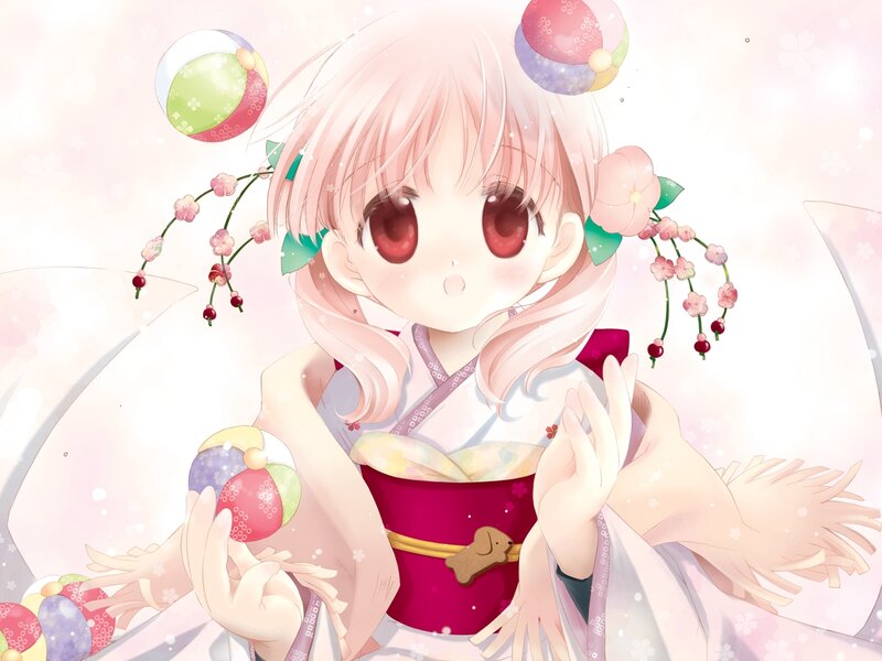 Anime girl with cherry blossoms