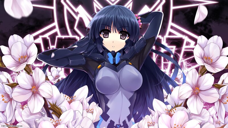 anime girl with cherry blossoms