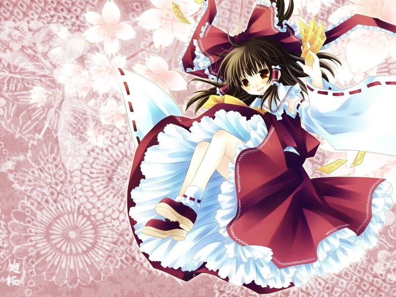 anime girl with cherry blossoms