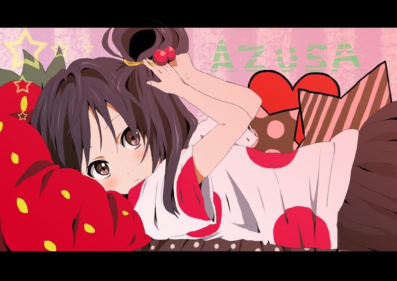 Anime girl with cherry hair accessory