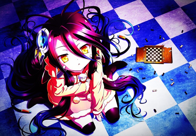 Anime Girl with Chess Set