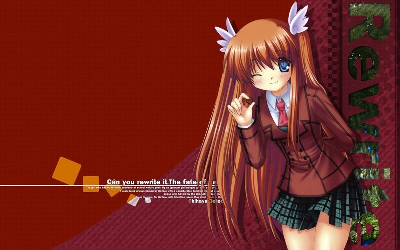 anime girl with chocolate