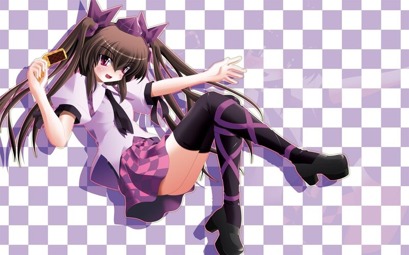 anime girl with chocolate