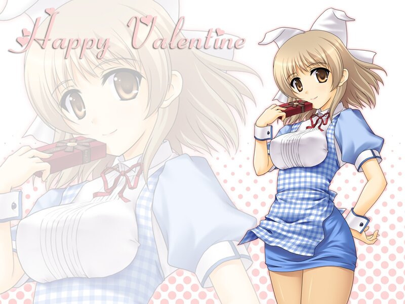 Anime girl with chocolate