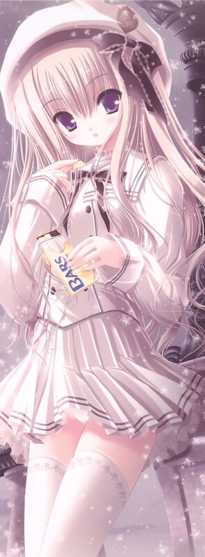 anime girl with chocolate bar