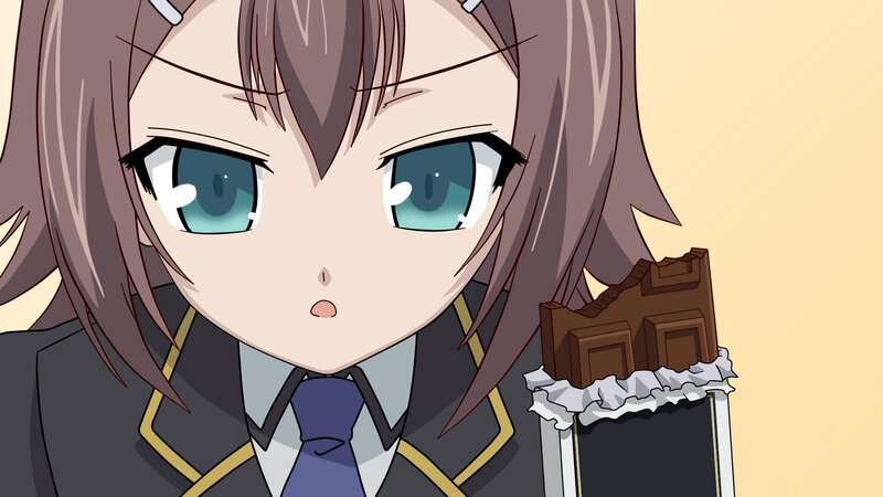 Anime Girl with Chocolate — Brown, Neutral