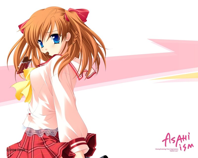 Anime girl with chocolate