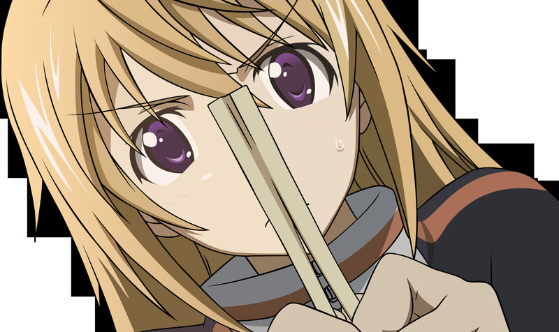 anime girl with chopsticks
