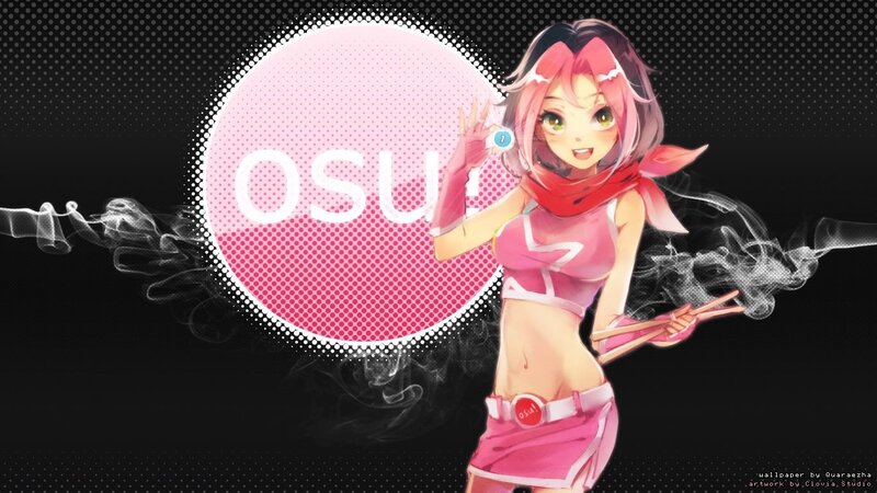 Anime Girl with Chopsticks — Pink