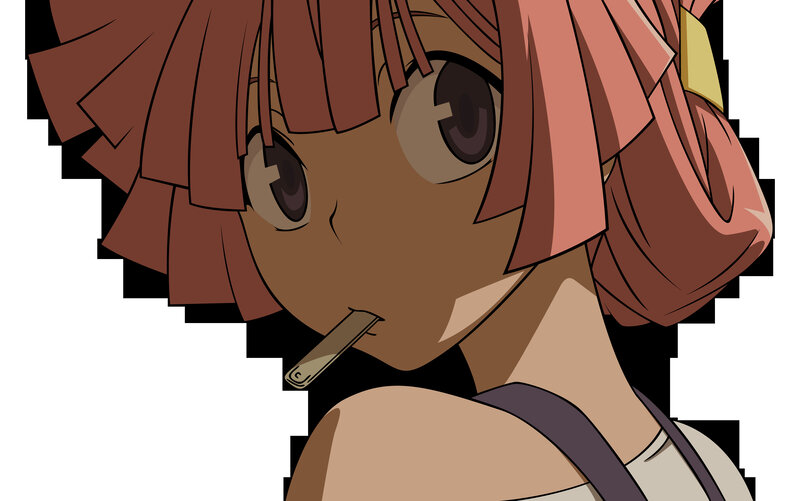 anime girl with cigarette