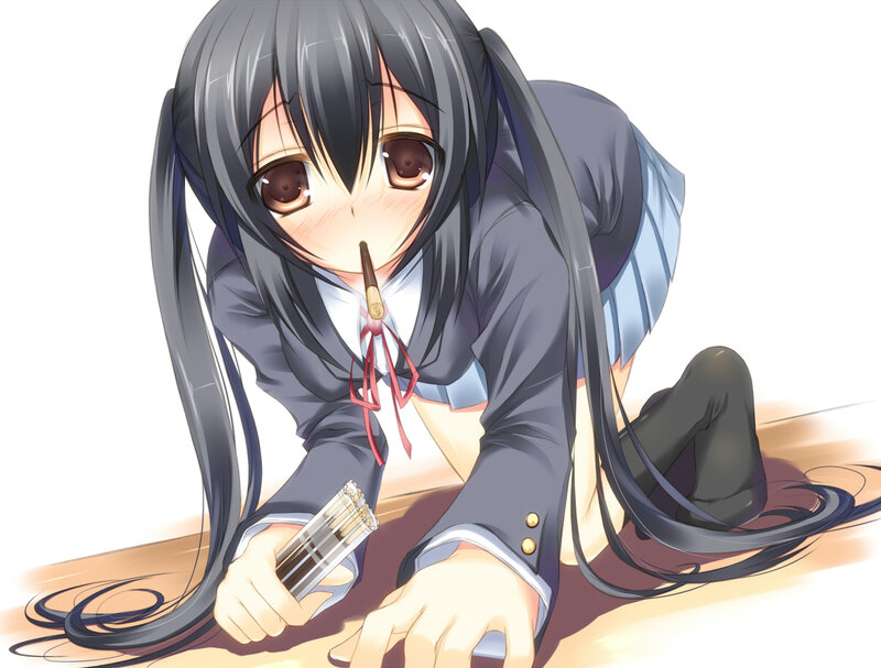 Anime Girl with Cigarette — Gray