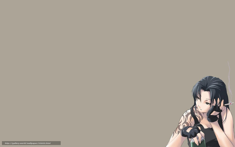 anime girl with cigarette