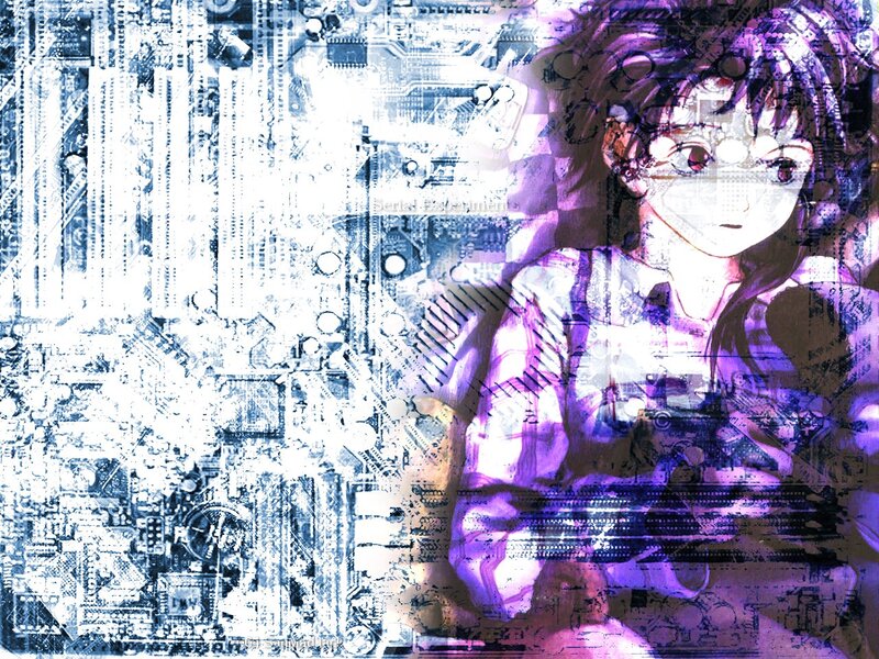 Anime Girl with Circuit Board