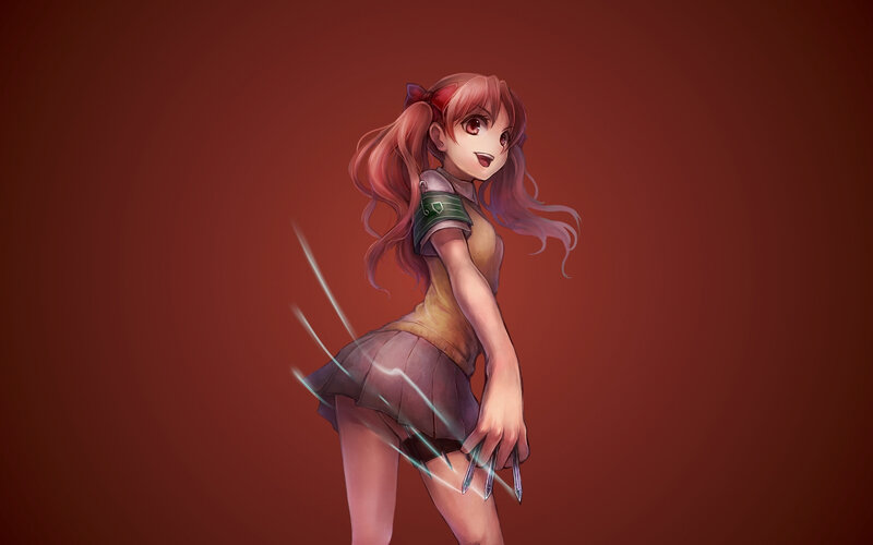 anime girl with claws
