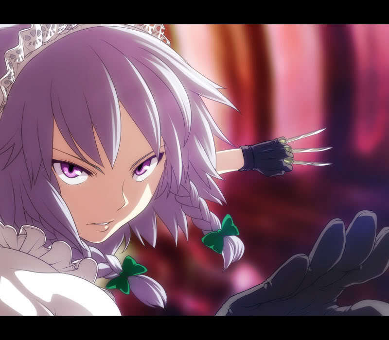 Anime Girl with Claws — Purple