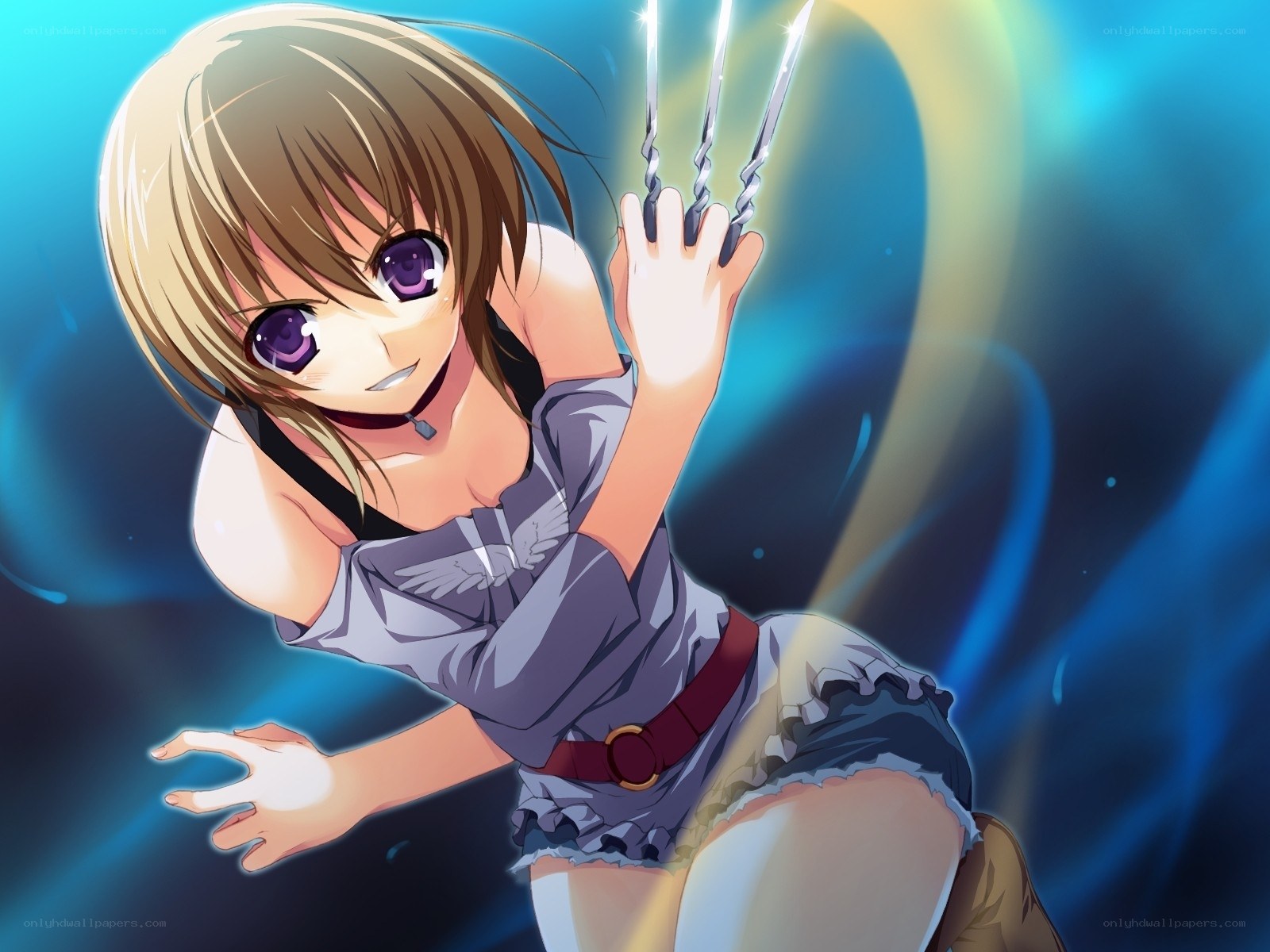 anime girl with claws