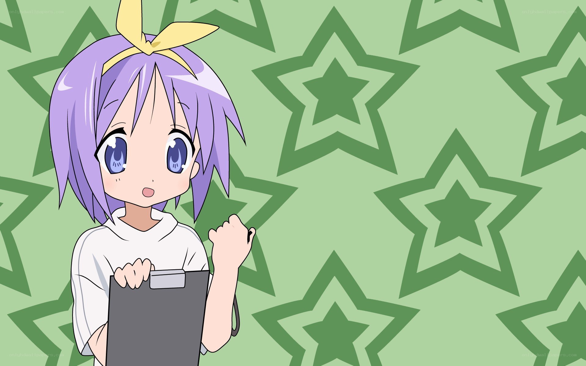 anime girl with clipboard