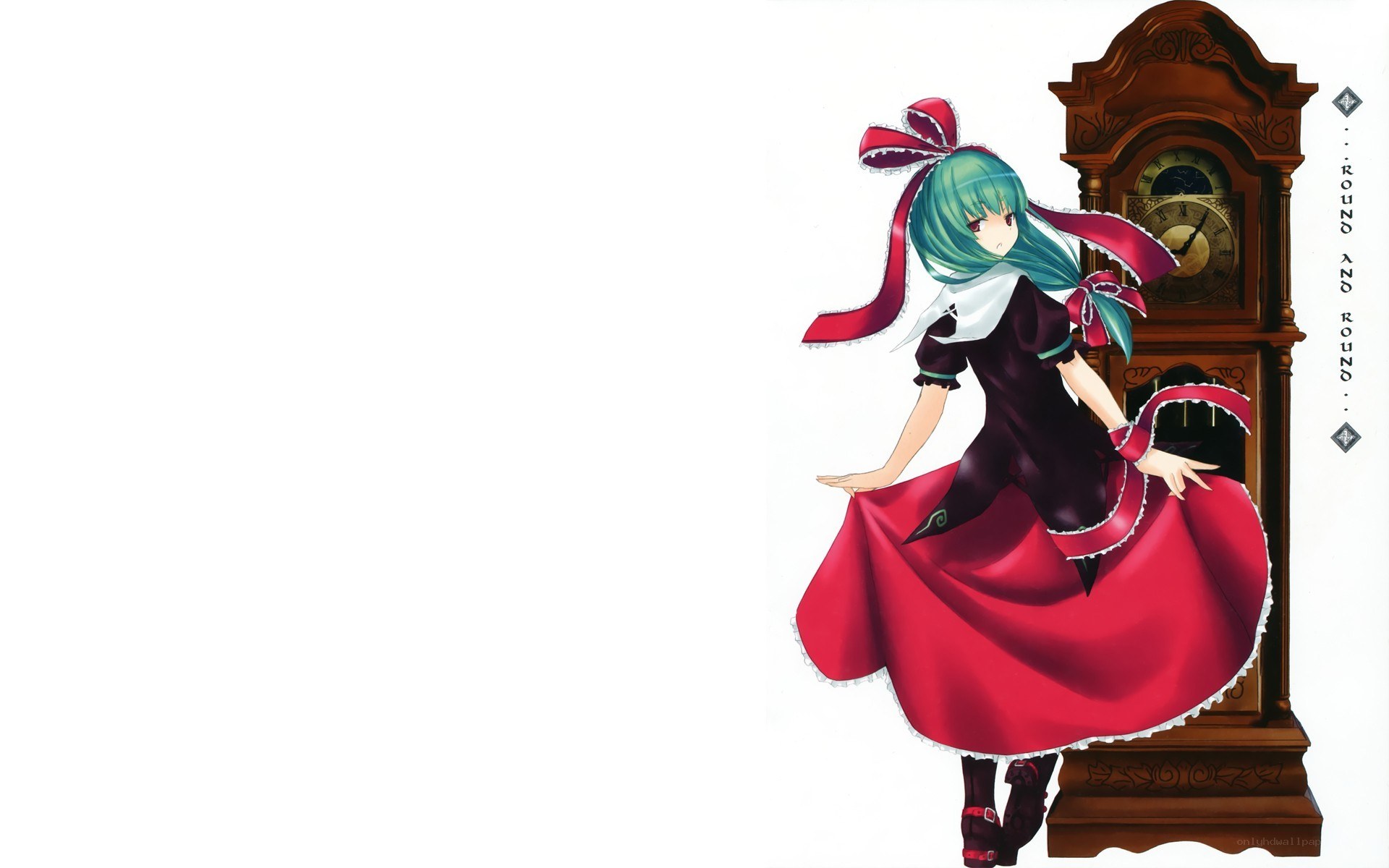 anime girl with clock