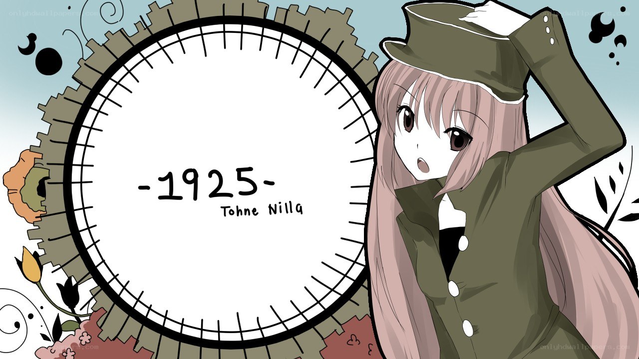 anime girl with clock