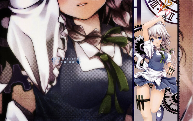 anime girl with clock gears