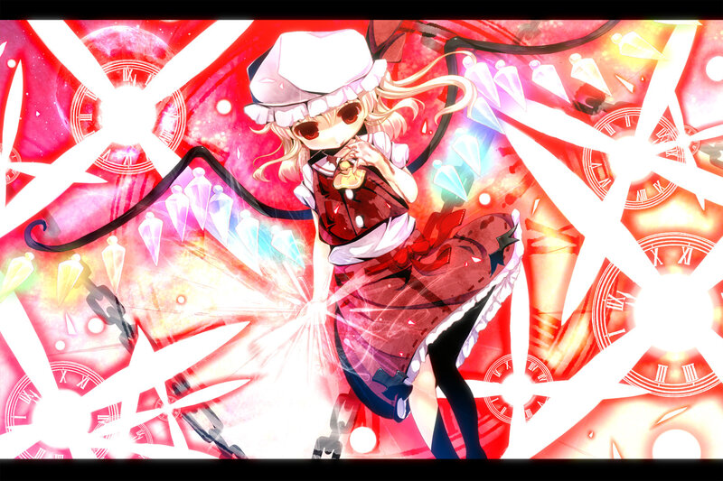 anime girl with clock motifs