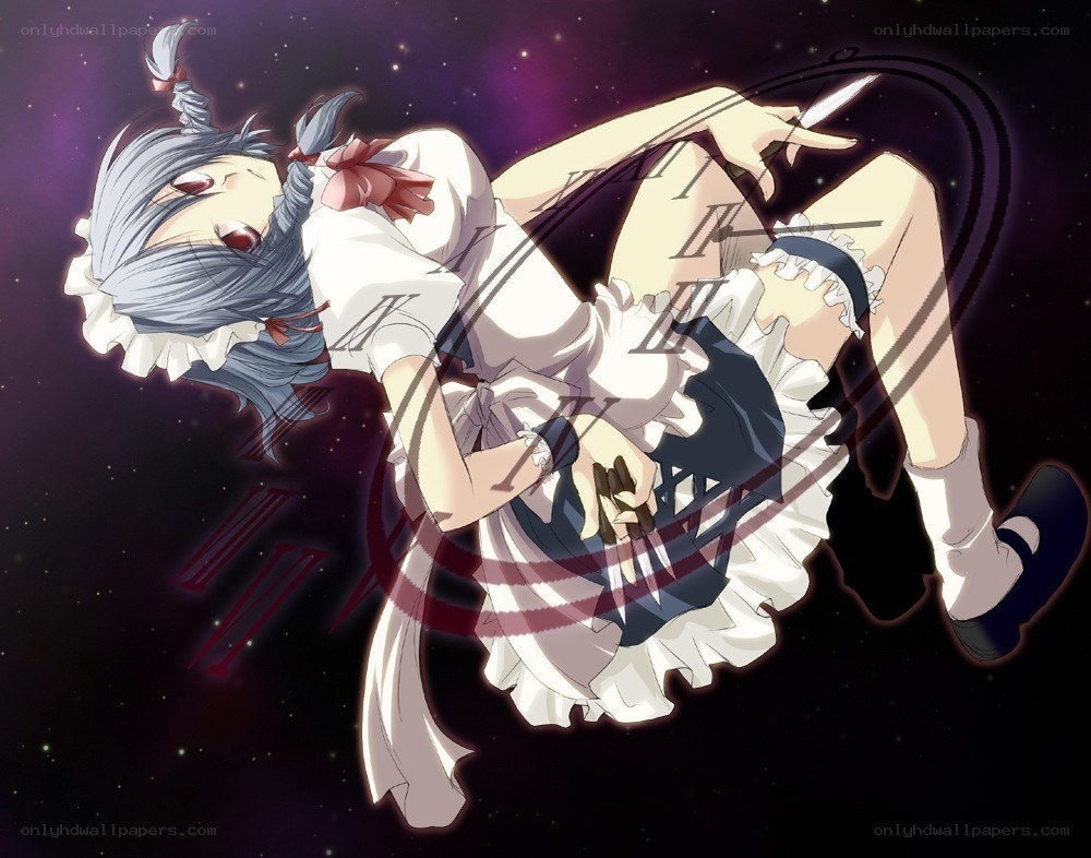 Anime girl with clock overlay