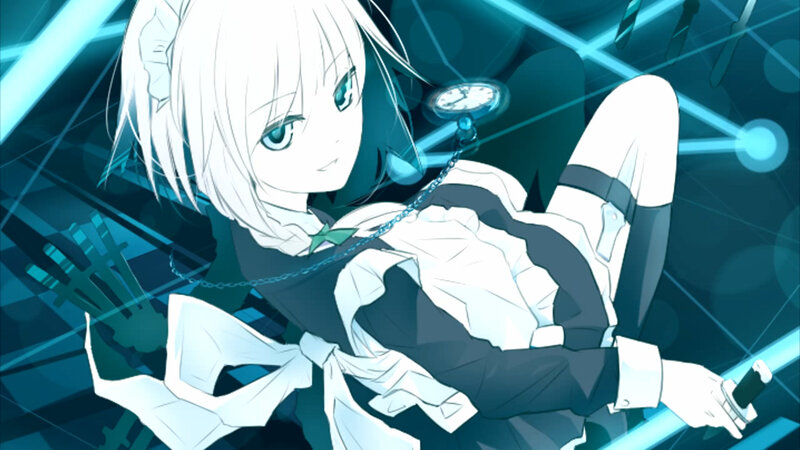 anime girl with clock