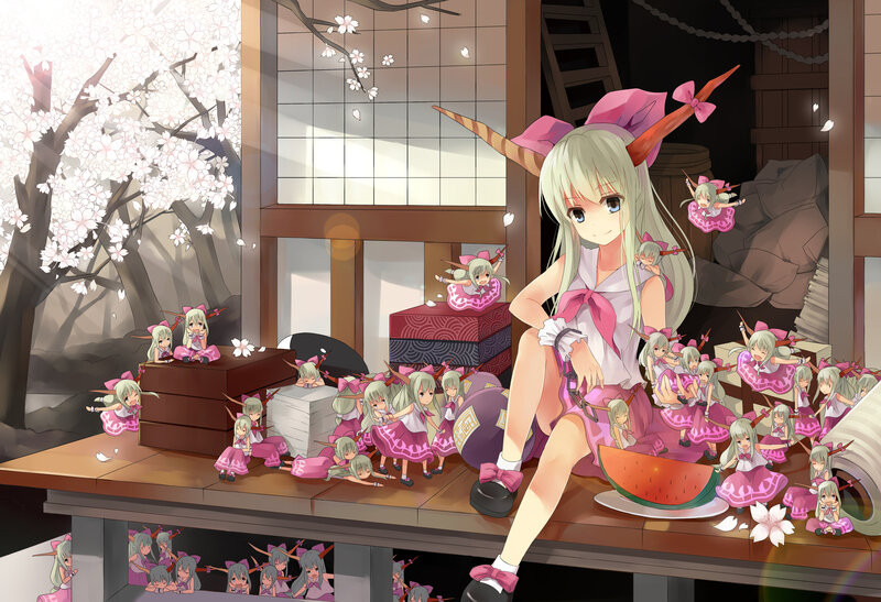 Anime Girl with Clones — Pink