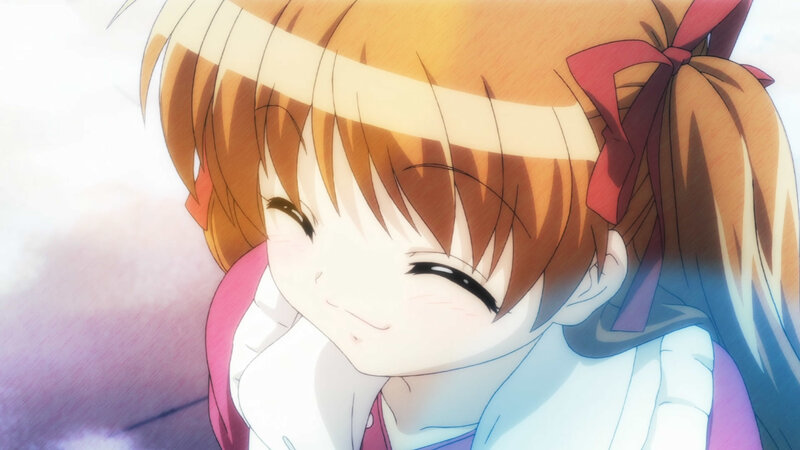 anime girl with closed eyes