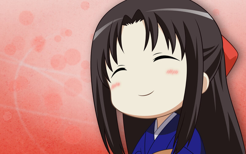 anime girl with closed eyes