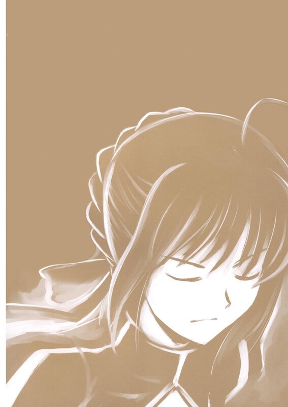 anime girl with closed eyes