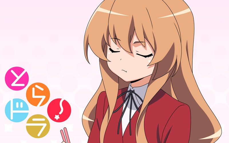 anime girl with closed eyes