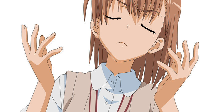 anime girl with closed eyes