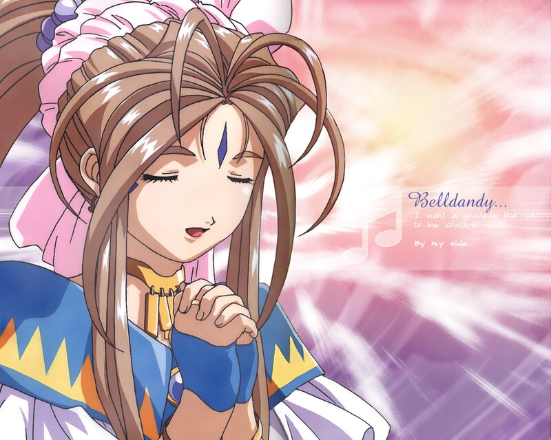 Anime Girl with Closed Eyes — Blue