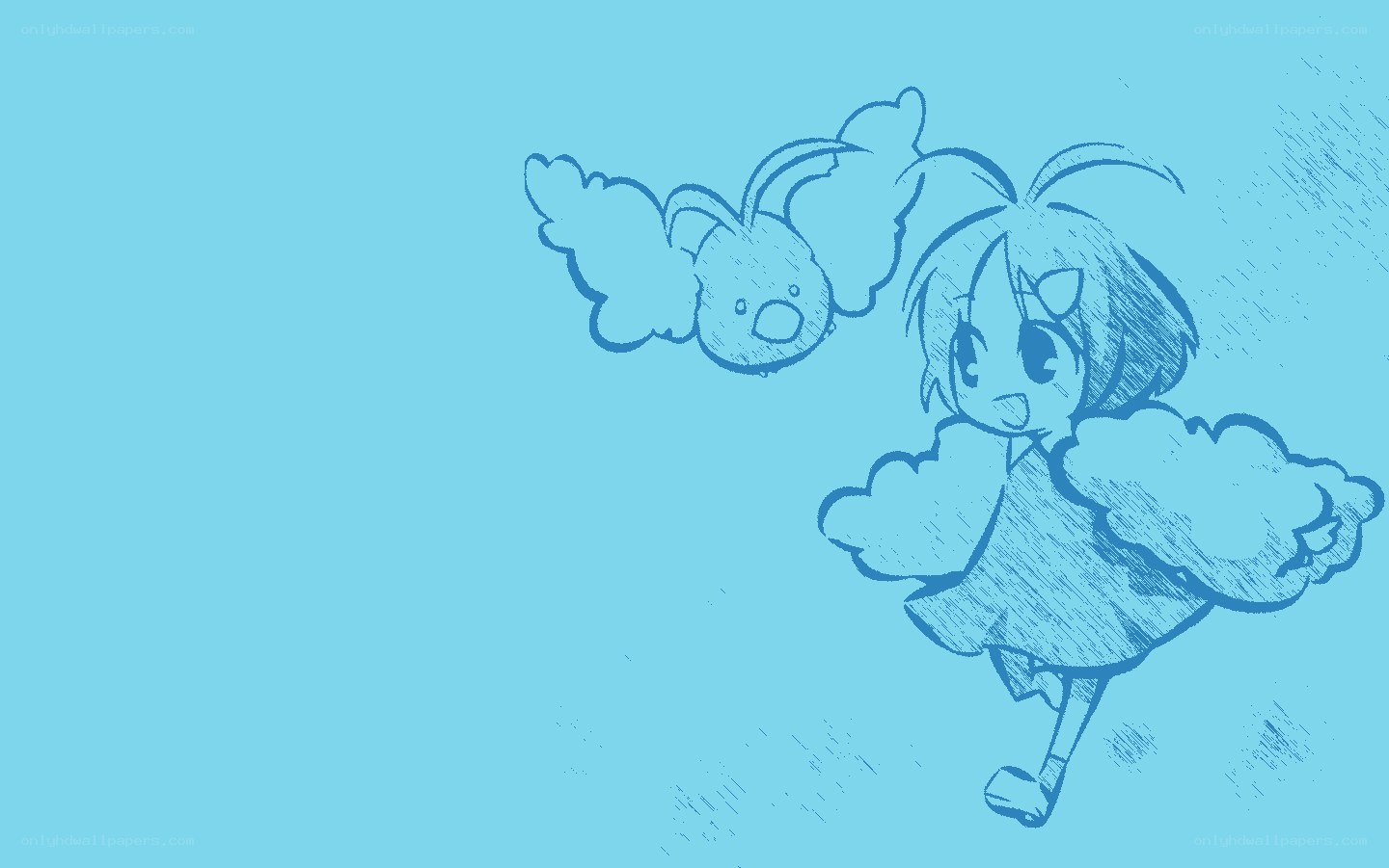 anime girl with cloud wings