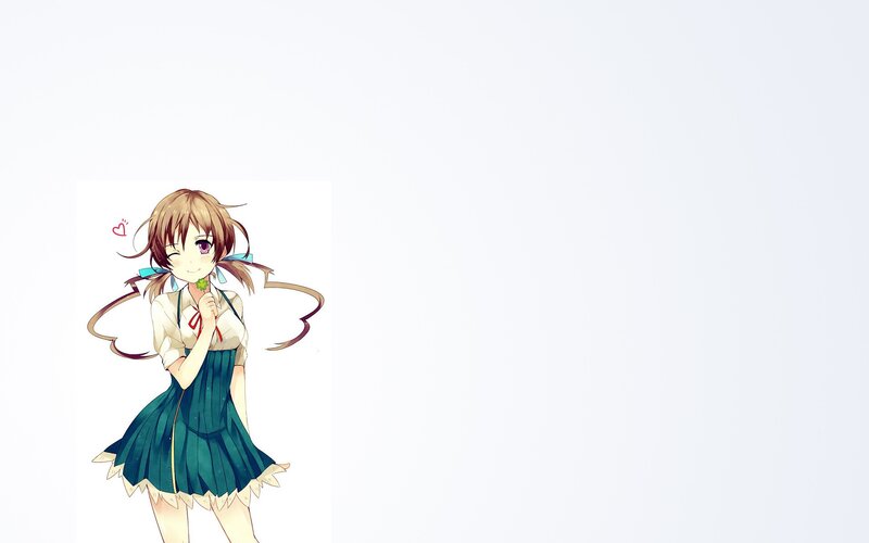anime girl with clover