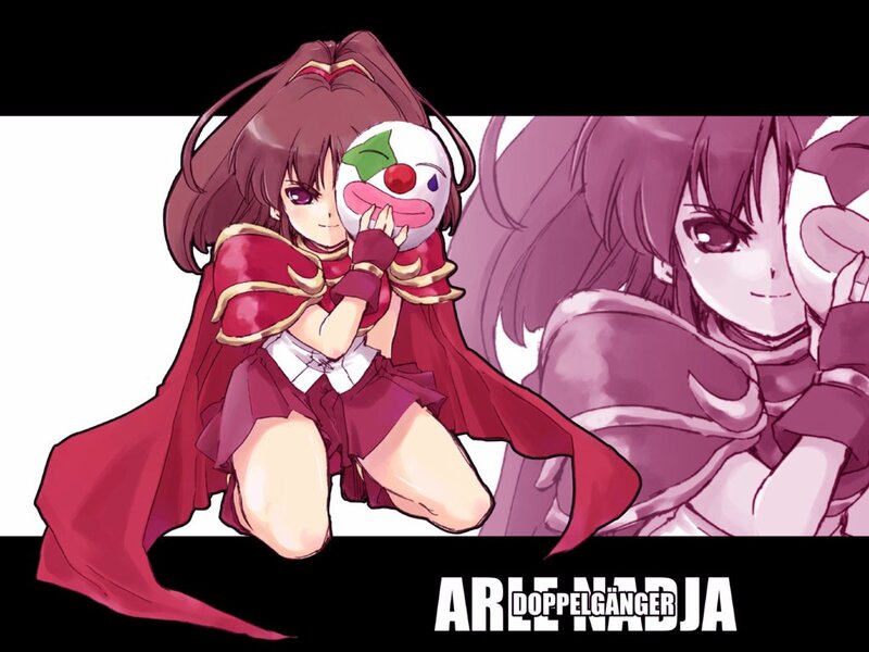 Anime girl with clown mask