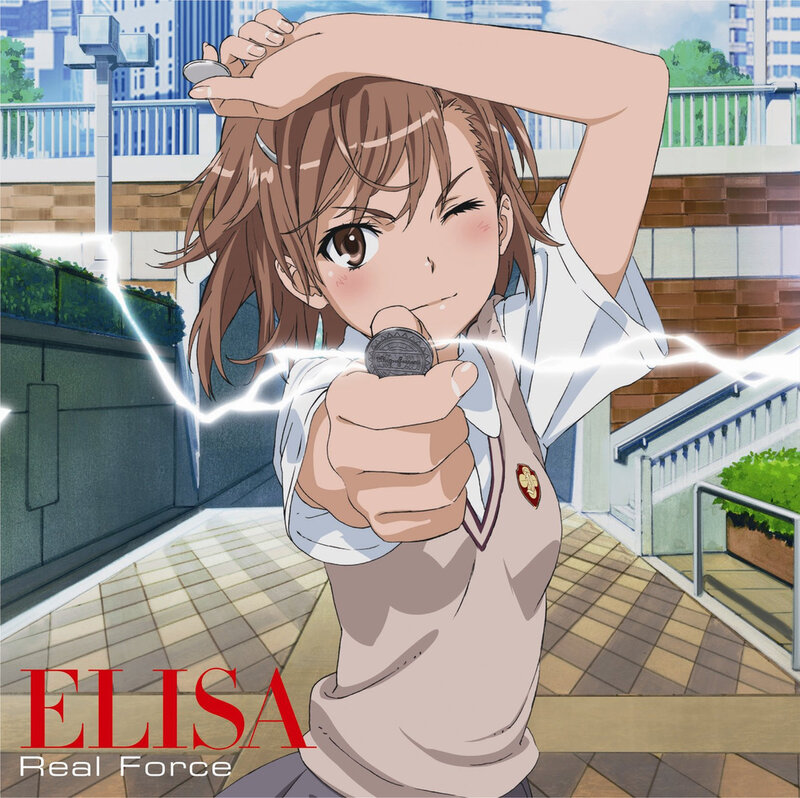 Anime girl with coin and lightning