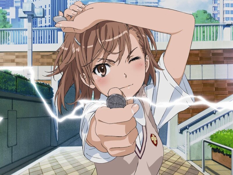 anime girl with coin