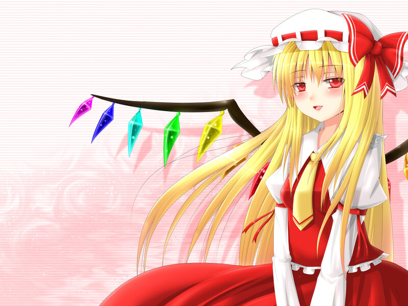 anime girl with colorful crystals