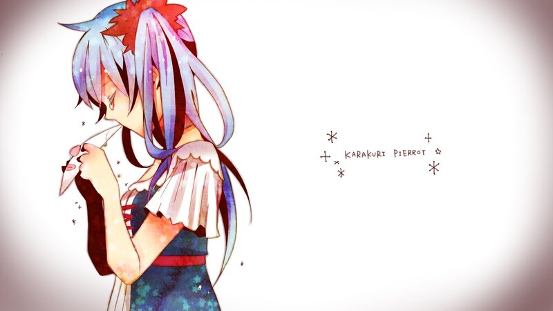 anime girl with colorful hair
