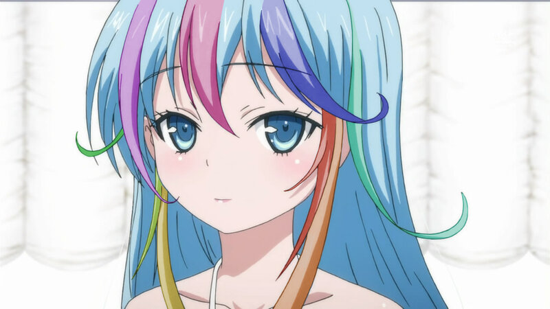 Anime Girl with Colorful Hair — Blue, Calm