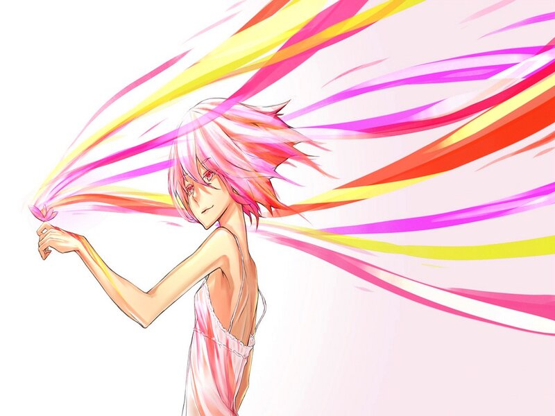 Anime Girl with Colorful Hair — Pink, Dynamic