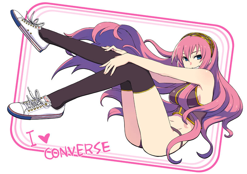 anime girl with converse shoes