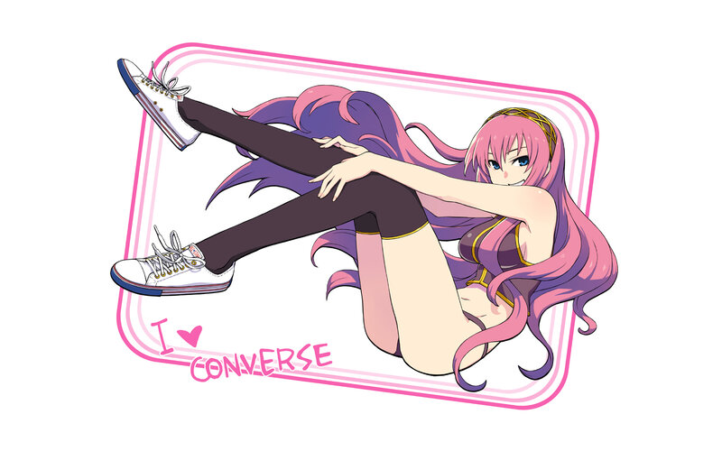 anime girl with converse shoes