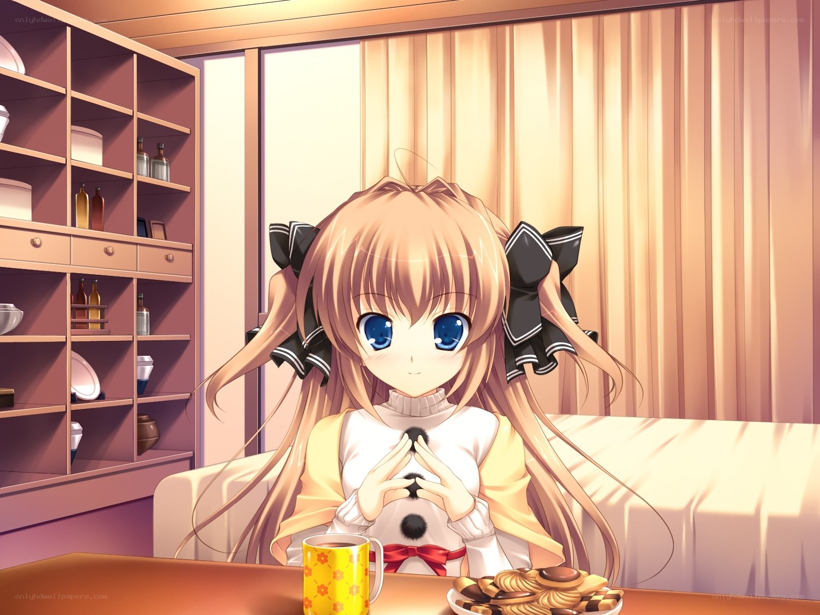 anime girl with cookies