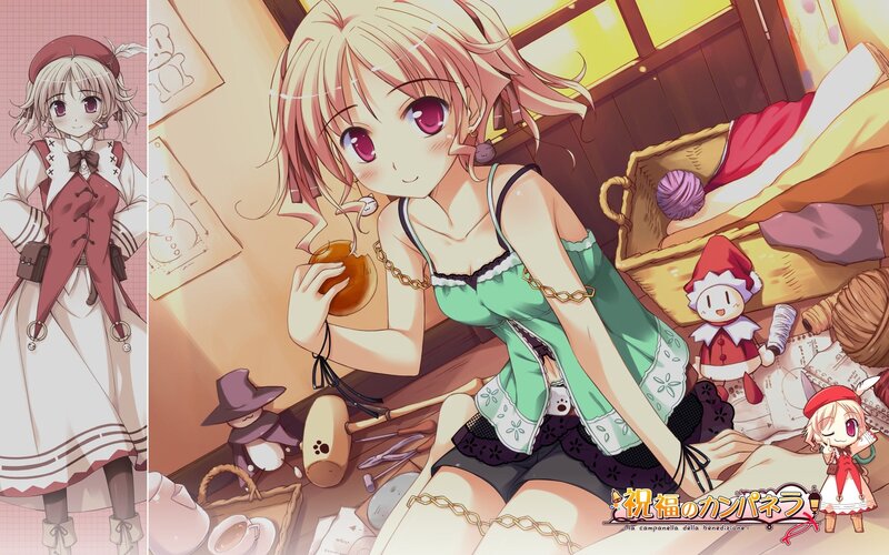 Anime girl with crafting supplies