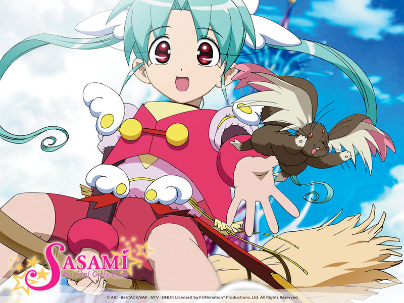 Anime Girl with Creature — Blue